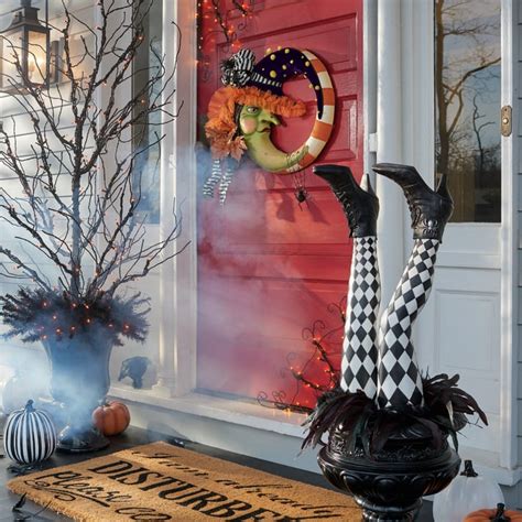 Add a Touch of Whimsy to Your Halloween Decor with a Grandin Road Witch Wreath